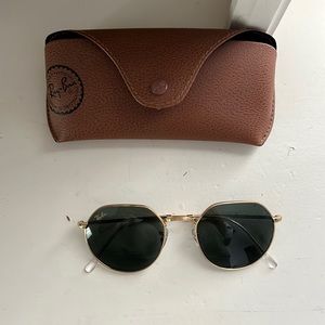 Ray-Ban Jack Green Classic + Gold Frame